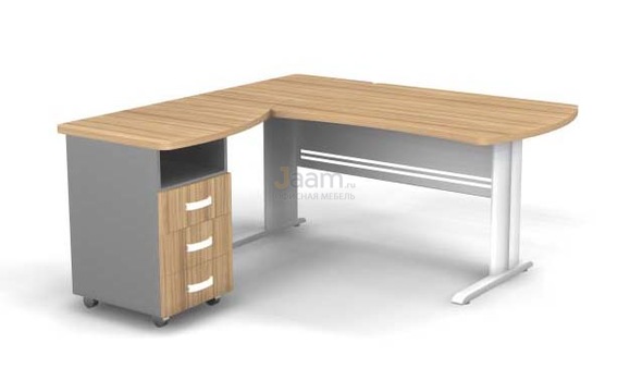 Мебель для персонала Угловое рабочее место на L-обр. каркасе левое B199/1