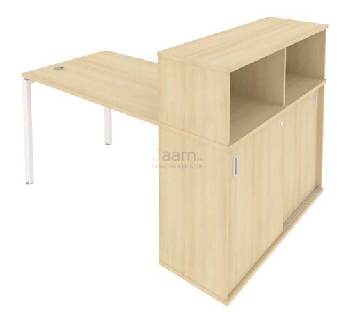 Мебель для персонала Стол письменный с опорным шкафом-купе Б.РС-СШК-3.2