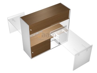 Мебель для персонала Тумба опорная 180 с надстройкой-купе КВ 2010 БН