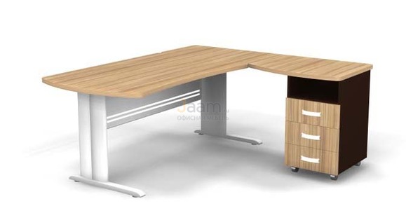 Мебель для персонала Угловое рабочее место на L-обр. каркасе правое B178/1