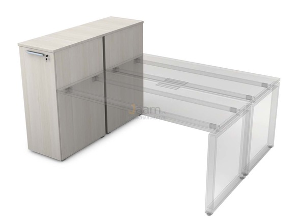 Мебель для персонала Офисная тумба с выкатной секцией высокая 9ТП.012.4