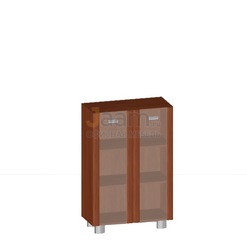 Кабинет руководителя Шкаф средний со стеклом в рамке МДФ