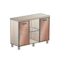 Кабинет руководителя Офисная тумба многофункциональная со стеклом(бронза) ПР504