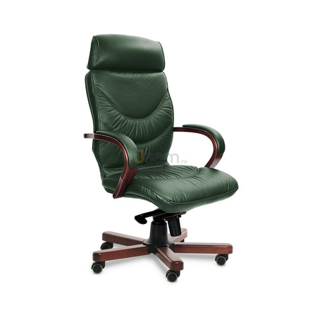 Кресло LEEDS WOOD A кожа+кож.зам.