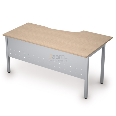 Мебель для персонала Стол криволинейный на металлических опорах левый 2МК.120