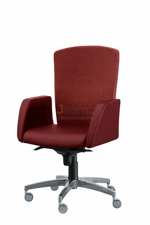 Кресло Сигма/Д комбиниров. кожа стандарт/база алюминий