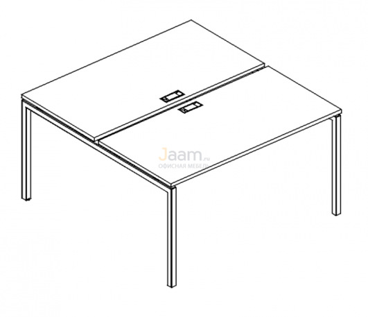 Мебель для персонала Рабочая станция на металлокаркасе DUE Б2 177 БП