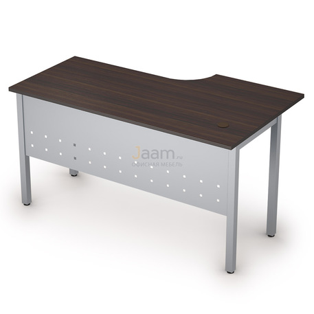 Мебель для персонала Стол криволинейный на металлических опорах левый 2МК.142