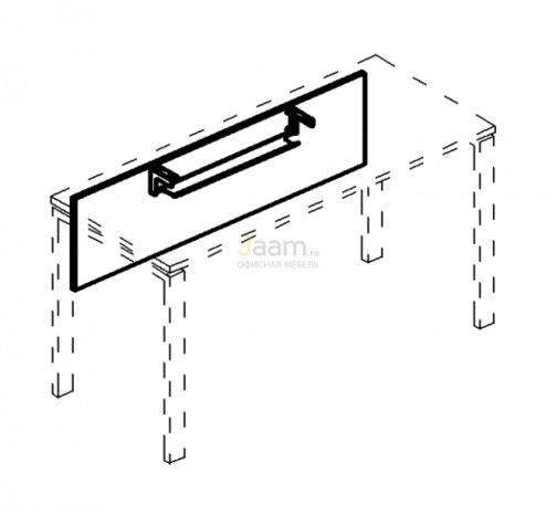 Мебель для персонала Экран стола 180 с кабель-каналом Б 844 БП