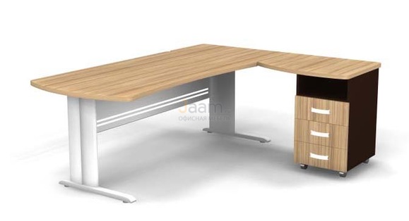 Мебель для персонала Угловое рабочее место на L-обр. каркасе правое B184/1