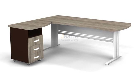Мебель для персонала Угловое рабочее место на L-обр. каркасе левое B187/1