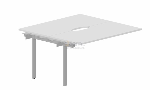 Мебель для персонала Составной стол на 2 рабочих места PEN2TPV147 - (2 эргономичных выреза) приставной элемент