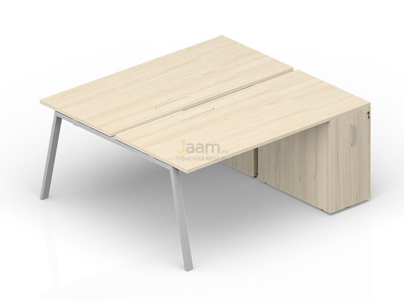 Мебель для персонала Составной стол с приставными шкафами Tower (меламиновые аутлеты) AR2TPM168T072