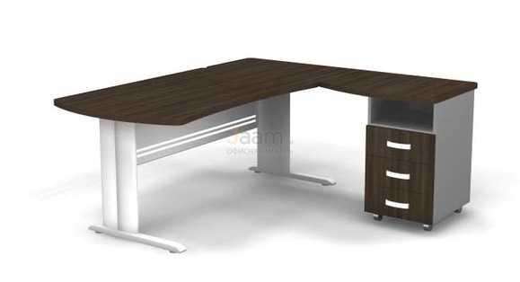 Мебель для персонала Угловое рабочее место на L-обр. каркасе правое B178/1