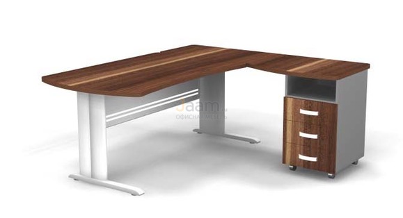 Мебель для персонала Угловое рабочее место на L-обр. каркасе правое B178/1