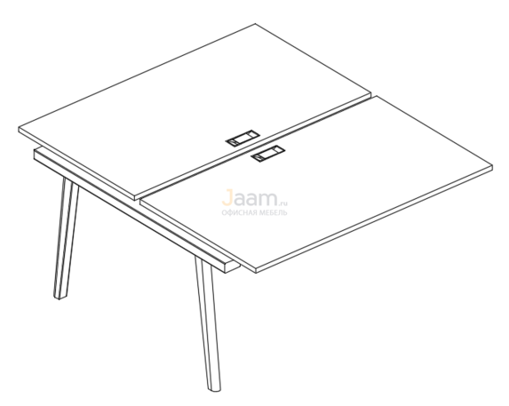 Мебель для персонала Секция стола рабочей станции (2х160) АЛ 9178-1