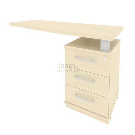 Кабинет руководителя Офисная тумба приставная с топом правая KTP-2 Пр