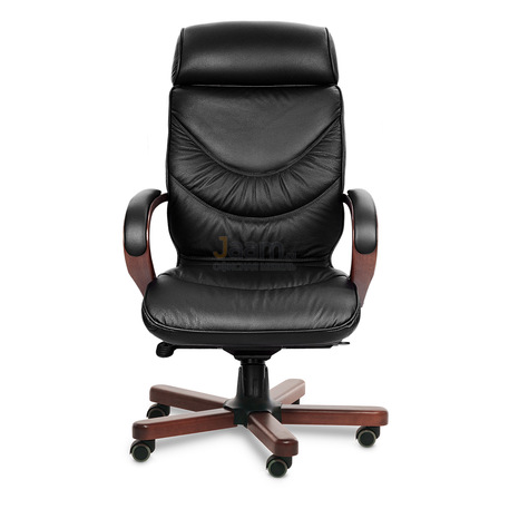 Кресло LEEDS WOOD A кожа+кож.зам.