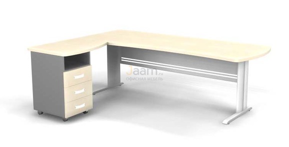 Мебель для персонала Угловое рабочее место на L-обр. каркасе левое B193/1