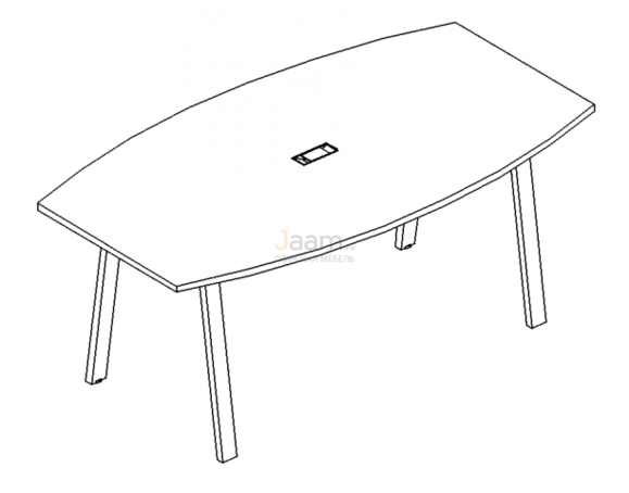 Стол Стол для переговоров на металлокаркасе TRE Б3 114 БП