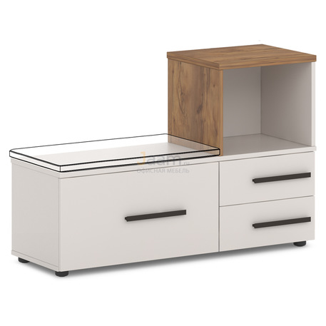 Мебель для персонала Офисная тумба приставная с пуфом правая T-235пр