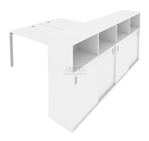 Мебель для персонала Рабочая станция с опорным шкафом-купе Б.РС-СШК-4.4