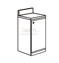 Мебель для гостиниц Офисная тумба с воротником под фригобар правая (для холодильника 45х45х56) R5215V
