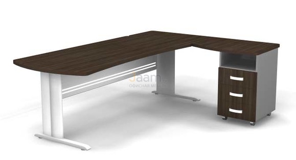 Мебель для персонала Угловое рабочее место на L-обр. каркасе правое B190/1