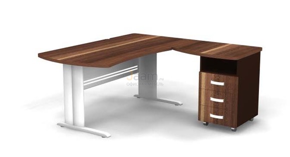 Мебель для персонала Угловое рабочее место на L-обр. каркасе правое B196/1