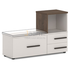 Мебель для персонала Офисная тумба приставная с пуфом правая T-235пр