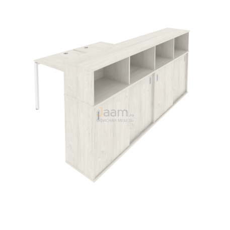 Мебель для персонала Рабочая станция с опорным шкафом-купе Б.РС-СШК-4.2