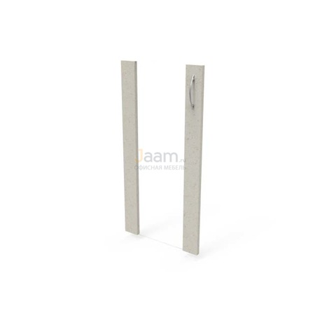 Мебель для персонала Дверь стеклянная средняя в рамке ЛДСП левая Э-52.0 Л