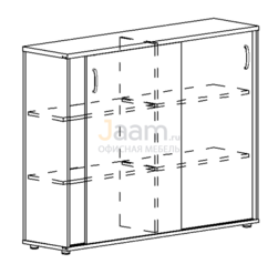 Мебель для персонала Офисный шкаф-купе средний (для 2-х столов 80) 322 БП