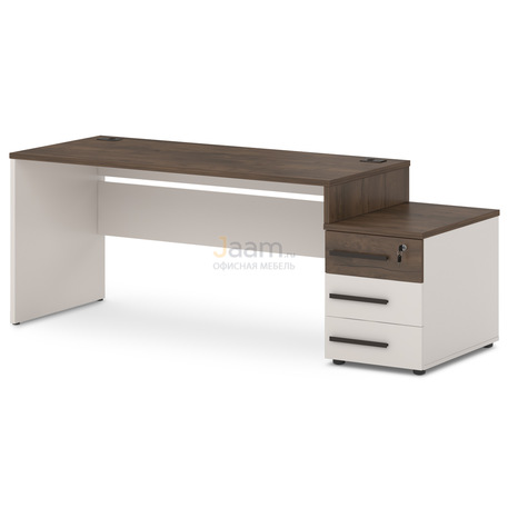 Мебель для персонала Стол с опорной тумбой правый T-26пр
