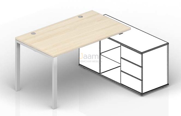 Мебель для персонала Стол для крепления к сервисной опорной тумбе (2 громмета) STG146FU