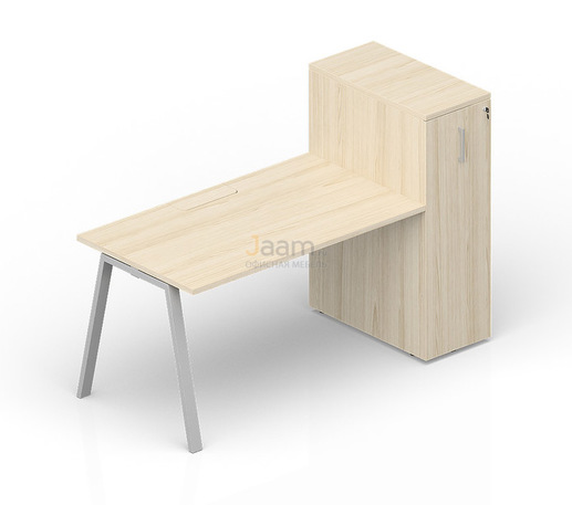 Мебель для персонала Стол с приставным шкафом Tower (меламиновый аутлет) ARTPM168T112