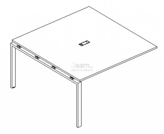 Стол Секция стола для переговоров на металлокаркасе UNO Б1 131-1 БП