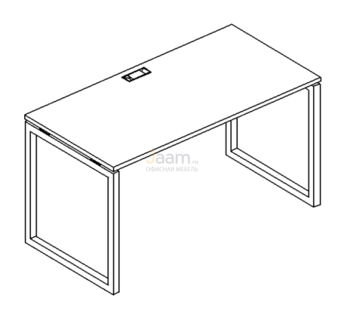 Мебель для персонала Стол письменный на металлокаркасе QUATTRO Б4 003 БП