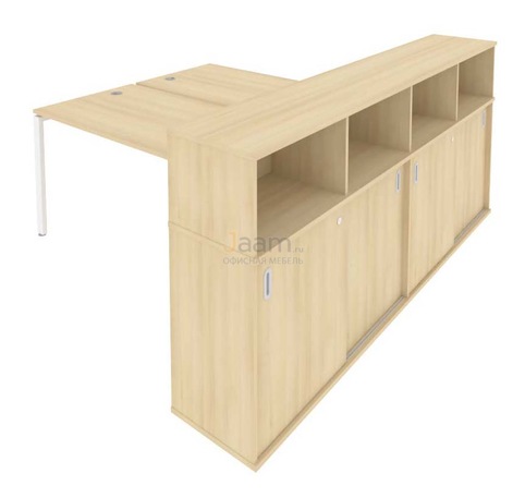 Мебель для персонала Рабочая станция с опорным шкафом-купе Б.РС-СШК-4.4