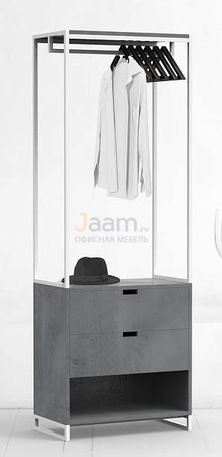 Мебель для персонала Гардероб VIOLET МИКРОЦЕМЕНТ с 2 ящикоми и полкой