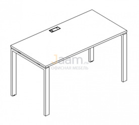 Мебель для персонала Стол письменный на металлокаркасе UNO Б1 015 БП