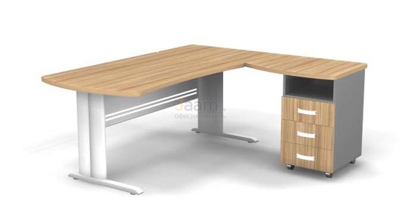 Мебель для персонала Угловое рабочее место на L-обр. каркасе правое B178/1