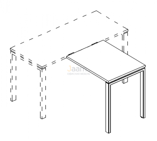 Мебель для персонала Брифинг-приставка на металлокаркасе UNO Б1 074 БП
