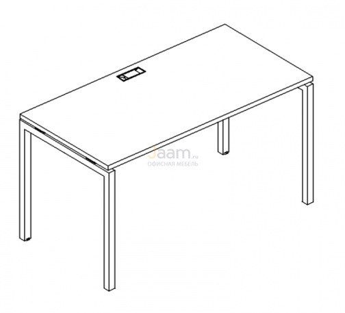 Мебель для персонала Стол письменный на металлокаркасе DUE Б2 003 БП