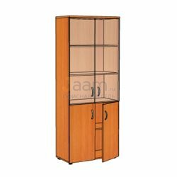 Мебель для персонала Офисный шкаф со стеклом пр./бронза ЛФ217