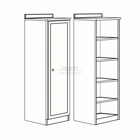 Мебель для гостиниц Офисный шкаф с воротником правый R6706V